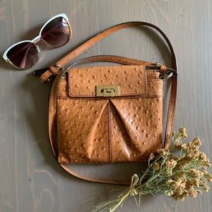 Antonio Melani Genuine Leather Purse Camel Brown